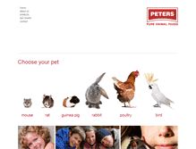 Tablet Screenshot of peterspureanimalfoods.com